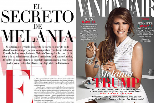 ميلانيا ترامب نجمة غلاف مجلة مكسيكية