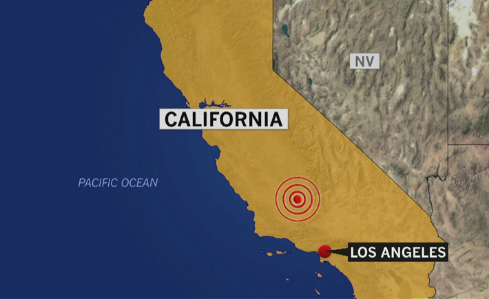 زلزال قوي يضرب كاليفورنيا