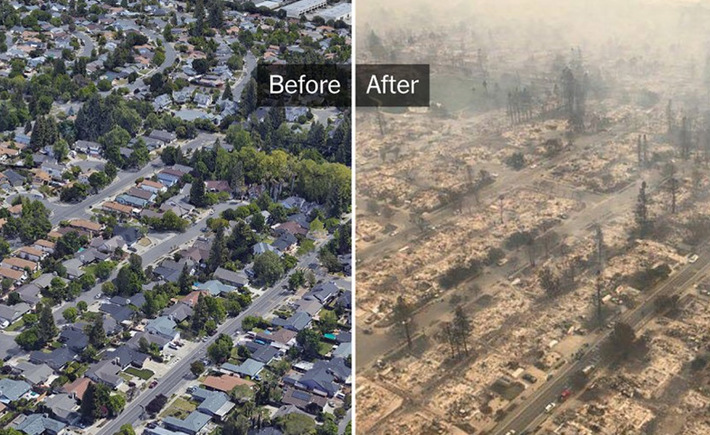 اكثر من مليار دولار خسائر حريق كاليفورنيا