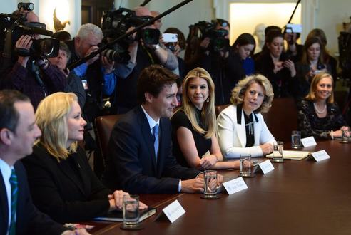 رائدات الاعمال يحظين بدعم رئيس الوزراء الكندي ترودو وايفانكا ترامب
