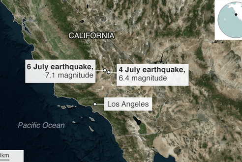 زلزال ثاني بقوة 7.1 خلال أقل من 24 ساعة في كاليفورنيا