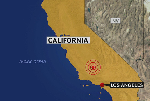 زلزال قوي يضرب كاليفورنيا
