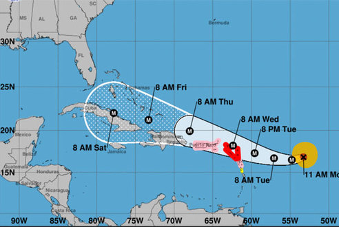 الاعصار ارما يقترب من فلوريدا واعلان حالة الطوارئ