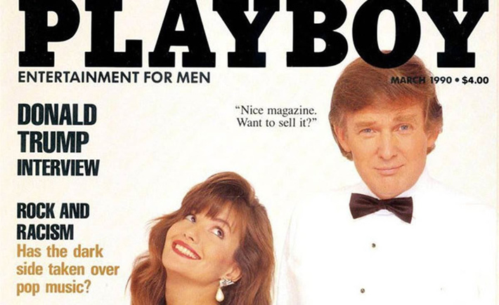 مجلة بلايبوي تشعر بالاحراج من ظهور ترامب على غلافها عام 1990